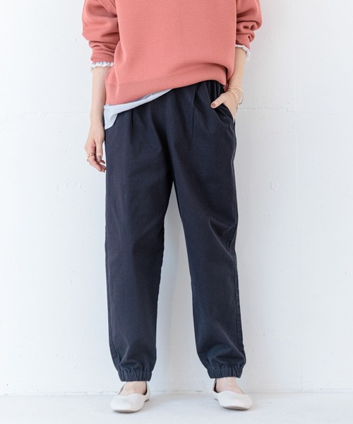 studio CLIP（スタディオクリップ）の「裾ゴムアソートパンツ[プチ・プラスサイズあり]（その他パンツ・レディース・アイボリー/ベージュ/ネイビー/インディゴブルー・MEDIUM/LARGE/XXX-LARGE/PS/PL/XX-LARGE/PM/X-LARGE）」の4枚目の写真