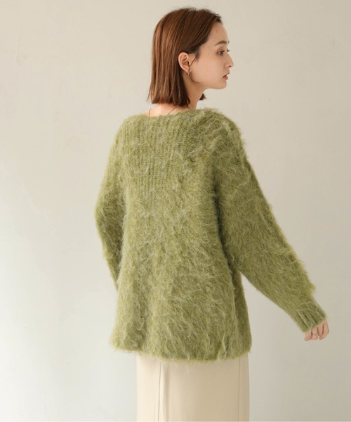 CLEIO（クレイオ）の「【CLEIO】シャギーUネックニット（ニット/セーター・レディース・ブラウン/グリーン/ベージュ/ライトグレー・FREE）」の16枚目の写真