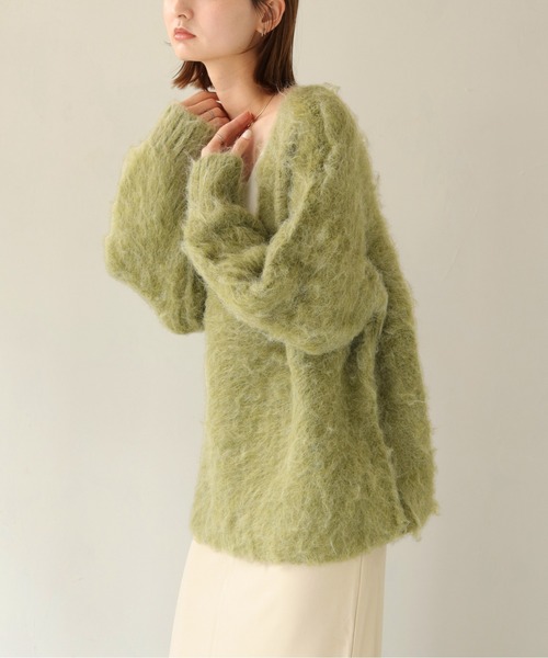 CLEIO（クレイオ）の「【CLEIO】シャギーUネックニット（ニット/セーター・レディース・ブラウン/グリーン/ベージュ/ライトグレー・FREE）」の18枚目の写真