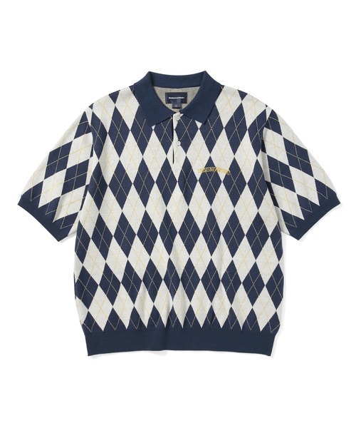 thisisneverthat(ディスイズネバーザット)の「Argyle S/S Knit Polo(ニット/セーター・メンズ・ブラック/ブルー/ネイビー・XL/M/L/S)」の2枚目の写真