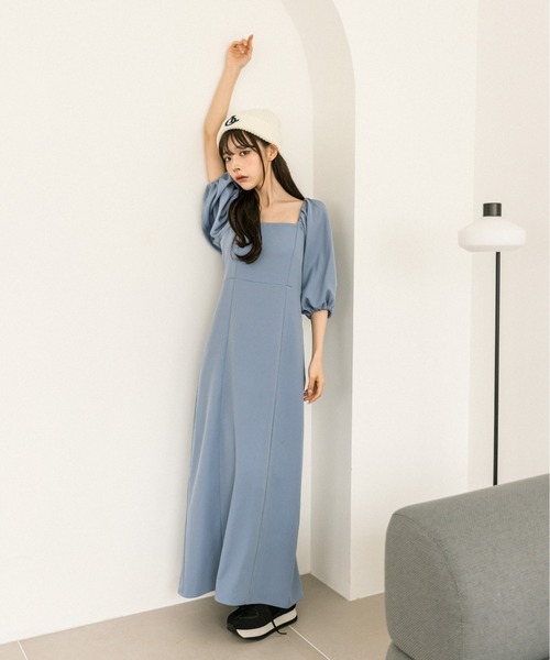 OLIVE des OLIVE（オリーブデオリーブ）の「バックオープンワンピース　1032090110（ワンピース・レディース・ブルー/ブラック/チェック・FREE）」の10枚目の写真