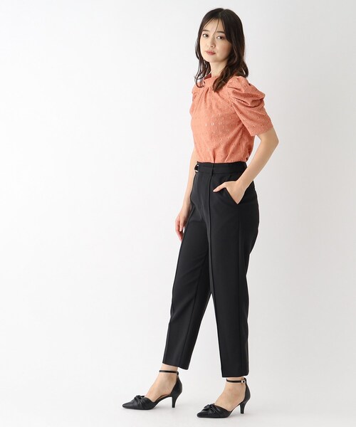 index（インデックス）の「◆ハイネックタックスリーブカットソー/ボリューム袖【洗濯機洗い可】（Tシャツ/カットソー・レディース・オフホワイト/ダークオレンジ/ブラック・36/38/42/40）」の16枚目の写真