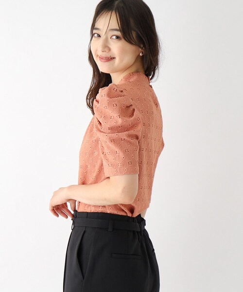 index（インデックス）の「◆ハイネックタックスリーブカットソー/ボリューム袖【洗濯機洗い可】（Tシャツ/カットソー・レディース・オフホワイト/ダークオレンジ/ブラック・36/38/42/40）」の21枚目の写真