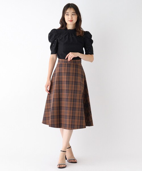 index（インデックス）の「◆ハイネックタックスリーブカットソー/ボリューム袖【洗濯機洗い可】（Tシャツ/カットソー・レディース・オフホワイト/ダークオレンジ/ブラック・36/38/42/40）」の22枚目の写真