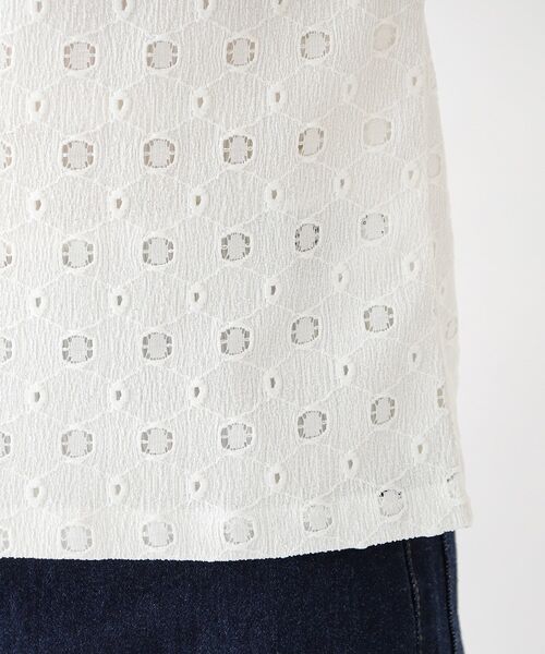 index（インデックス）の「◆ハイネックタックスリーブカットソー/ボリューム袖【洗濯機洗い可】（Tシャツ/カットソー・レディース・オフホワイト/ダークオレンジ/ブラック・36/38/42/40）」の9枚目の写真