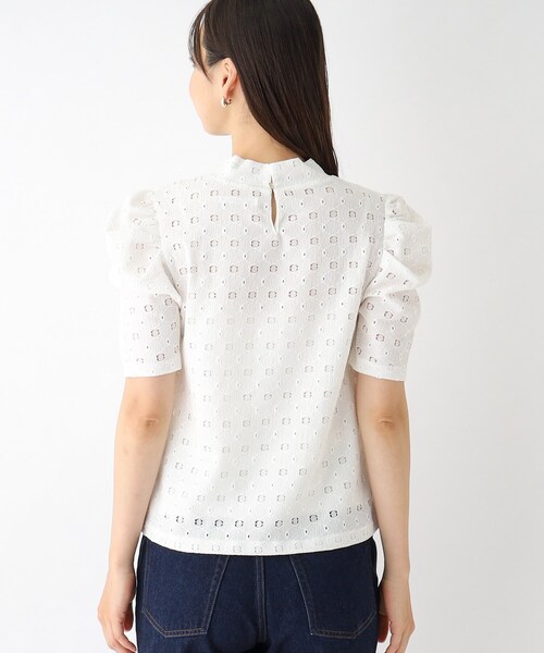 index（インデックス）の「◆ハイネックタックスリーブカットソー/ボリューム袖【洗濯機洗い可】（Tシャツ/カットソー・レディース・オフホワイト/ダークオレンジ/ブラック・36/38/42/40）」の12枚目の写真