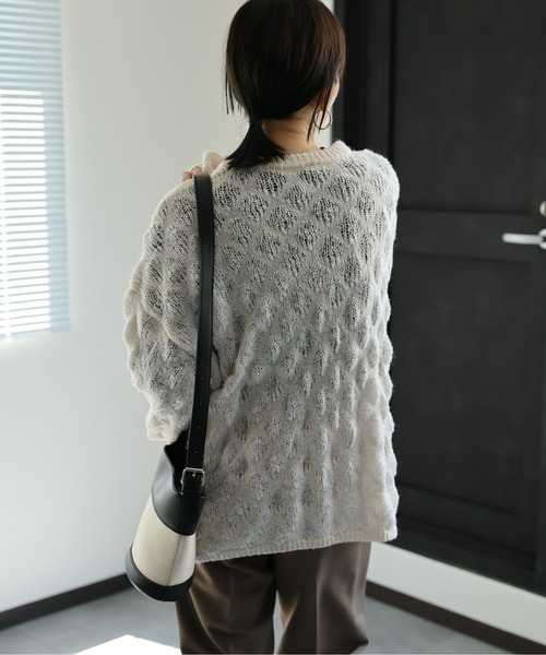 セール】ぽこぽこシアーニット / オーバーサイズニット（ニット
