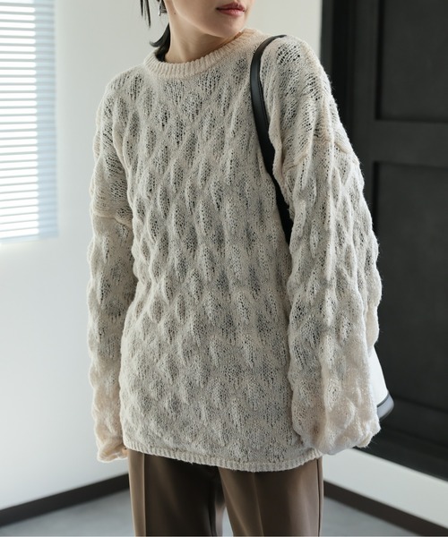 セール】ぽこぽこシアーニット / オーバーサイズニット（ニット