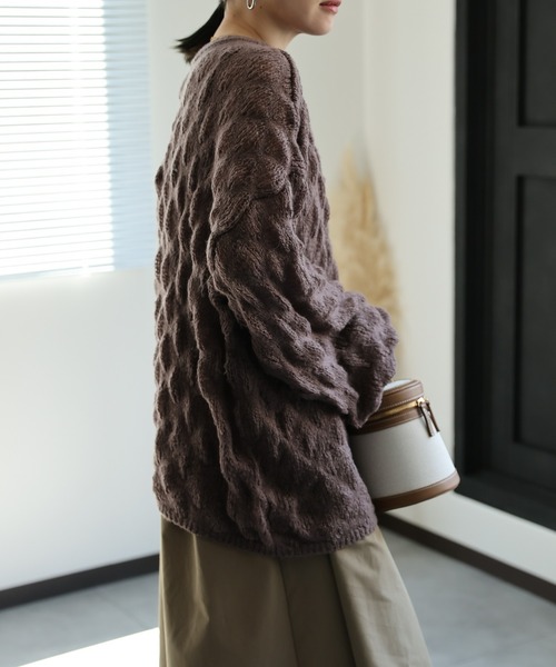 セール】ぽこぽこシアーニット / オーバーサイズニット（ニット