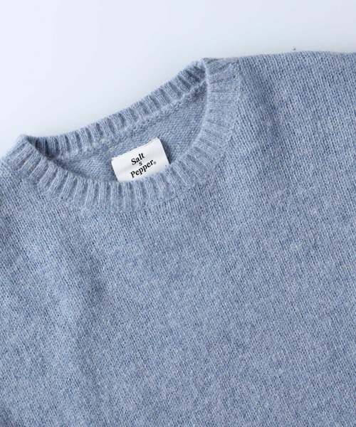 Salt&Pepper（ソルトアンドペッパー）の「【Salt&Pepper】ＷＯＯＬシャギークルーネックニット（ニット/セーター・メンズ・ブルー/ダークグレー/ベージュ・XL/M/L）」の5枚目の写真