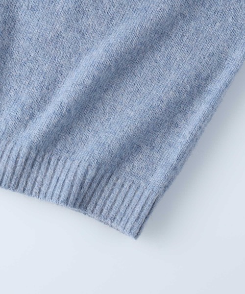 Salt&Pepper（ソルトアンドペッパー）の「【Salt&Pepper】ＷＯＯＬシャギークルーネックニット（ニット/セーター・メンズ・ブルー/ダークグレー/ベージュ・XL/M/L）」の7枚目の写真