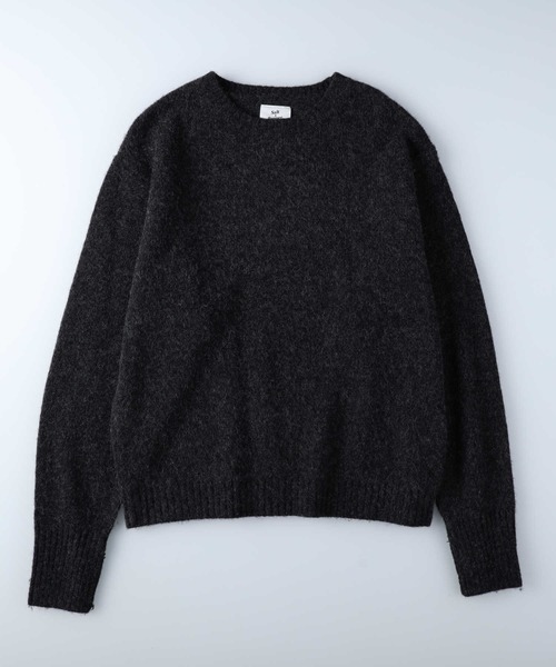 Salt&Pepper（ソルトアンドペッパー）の「【Salt&Pepper】ＷＯＯＬシャギークルーネックニット（ニット/セーター・メンズ・ブルー/ダークグレー/ベージュ・XL/M/L）」の14枚目の写真