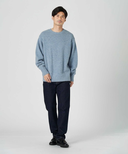 Salt&Pepper（ソルトアンドペッパー）の「【Salt&Pepper】ＷＯＯＬシャギークルーネックニット（ニット/セーター・メンズ・ブルー/ダークグレー/ベージュ・XL/M/L）」の12枚目の写真