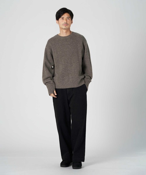 Salt&Pepper（ソルトアンドペッパー）の「【Salt&Pepper】ＷＯＯＬシャギークルーネックニット（ニット/セーター・メンズ・ブルー/ダークグレー/ベージュ・XL/M/L）」の10枚目の写真