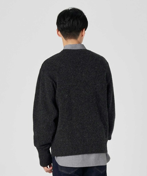 Salt&Pepper（ソルトアンドペッパー）の「【Salt&Pepper】ＷＯＯＬシャギークルーネックニット（ニット/セーター・メンズ・ブルー/ダークグレー/ベージュ・XL/M/L）」の9枚目の写真