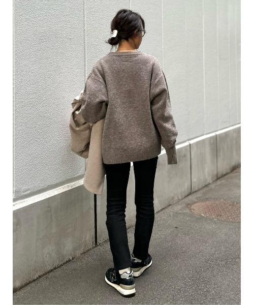 Salt&Pepper（ソルトアンドペッパー）の「【Salt&Pepper】ＷＯＯＬシャギークルーネックニット（ニット/セーター・メンズ・ブルー/ダークグレー/ベージュ・XL/M/L）」の19枚目の写真