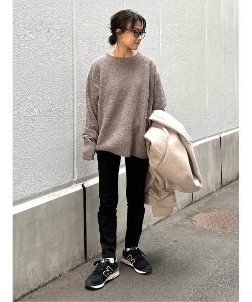 Salt&Pepper（ソルトアンドペッパー）の「【Salt&Pepper】ＷＯＯＬシャギークルーネックニット（ニット/セーター・メンズ・ブルー/ダークグレー/ベージュ・XL/M/L）」の17枚目の写真