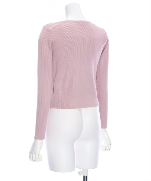 clear(クリア)の「リボンニットカーディガン&ニットキャミソールセット≪2024SS≫(アンサンブル・レディース・ブルー/ピンク/ブラック/アイボリー/グレイッシュベージュ・F)」の8枚目の写真