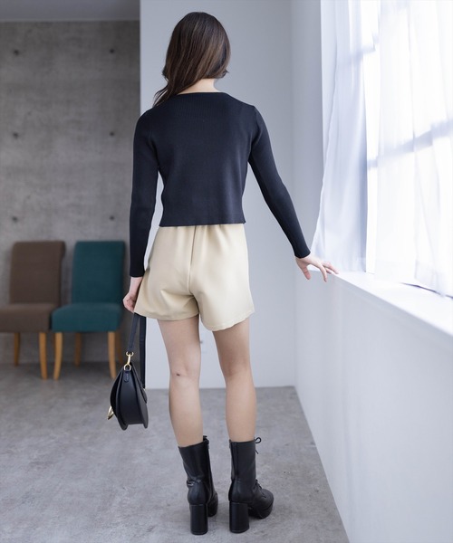 clear(クリア)の「リボンニットカーディガン&ニットキャミソールセット≪2024SS≫(アンサンブル・レディース・ブルー/ピンク/ブラック/アイボリー/グレイッシュベージュ・F)」の18枚目の写真