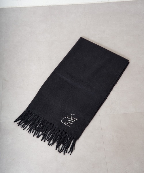 Chico（チコ）の「【WEB限定/REVIVAL】刺繍入り無地ストール（マフラー・レディース・ブラック/アイボリー/グレー・FREE）」の16枚目の写真