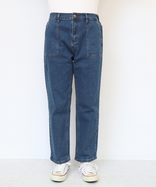 evernavy（エバーネイビー）の「ストレッチベイカーデニムパンツ（デニムパンツ・レディース・ブルー・M/L）」の22枚目の写真