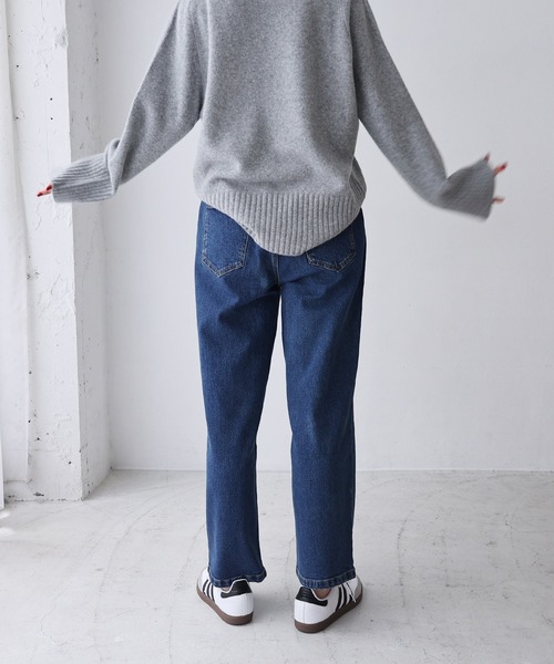 evernavy（エバーネイビー）の「ストレッチベイカーデニムパンツ（デニムパンツ・レディース・ブルー・M/L）」の12枚目の写真