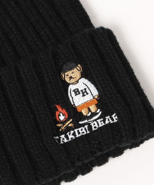 BEAMS HEART（ビームスハート）の「【ユニセックス】タキビ ベアー ニット キャップ（ニットキャップ/ビーニー・メンズ・ネイビー/ブラック・ONE SIZE）」の9枚目の写真
