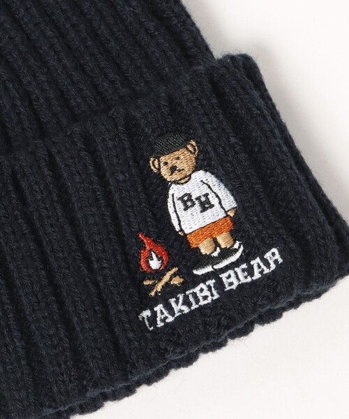 BEAMS HEART（ビームスハート）の「【ユニセックス】タキビ ベアー ニット キャップ（ニットキャップ/ビーニー・メンズ・ネイビー/ブラック・ONE SIZE）」の12枚目の写真