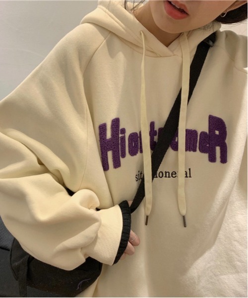Burner（バーナー）の「【BURNER Recommend Select】パーカー カジュアル oku-tops-677707324215-23 U（パーカー・レディース・アイボリー/ネイビー/ピンク・M/L/XL）」の12枚目の写真