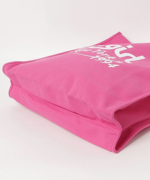 X-girl(エックスガール)の「X-girl NEW YORK CANVAS TOTE BAG(トートバッグ・レディース・ブラック/ピンク/ホワイト・ONE SIZE)」の12枚目の写真