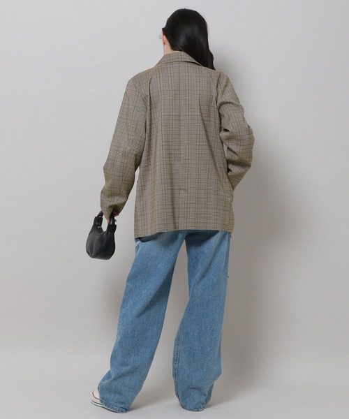 3.3 Field Trip （3.3フィールドトリップ）の「3.3 Field Trip／チェックジャケット 2977563（テーラードジャケット・レディース・グレー/ブラウン・FREE）」の5枚目の写真