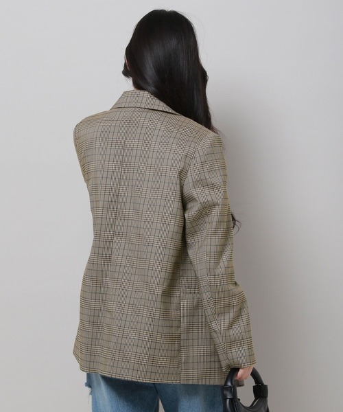 3.3 Field Trip （3.3フィールドトリップ）の「3.3 Field Trip／チェックジャケット 2977563（テーラードジャケット・レディース・グレー/ブラウン・FREE）」の8枚目の写真