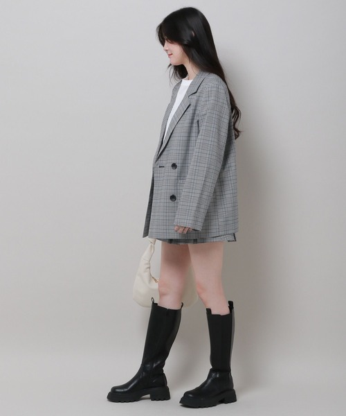 3.3 Field Trip （3.3フィールドトリップ）の「3.3 Field Trip／チェックジャケット 2977563（テーラードジャケット・レディース・グレー/ブラウン・FREE）」の10枚目の写真
