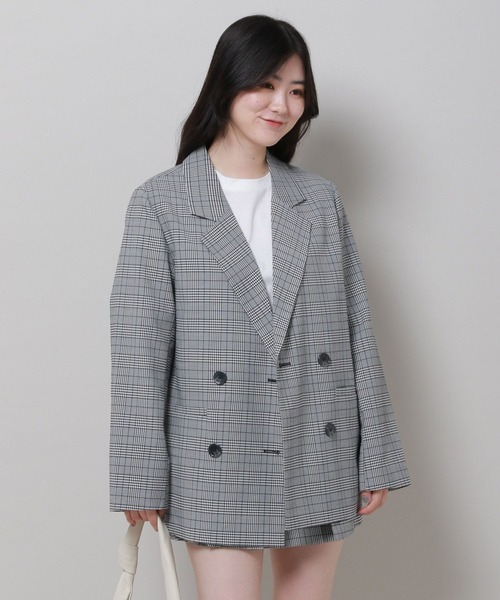 3.3 Field Trip （3.3フィールドトリップ）の「3.3 Field Trip／チェックジャケット 2977563（テーラードジャケット・レディース・グレー/ブラウン・FREE）」の12枚目の写真