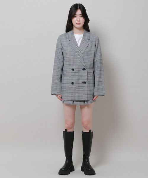 3.3 Field Trip （3.3フィールドトリップ）の「3.3 Field Trip／チェックジャケット 2977563（テーラードジャケット・レディース・グレー/ブラウン・FREE）」の15枚目の写真