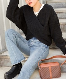 カシュクールニット