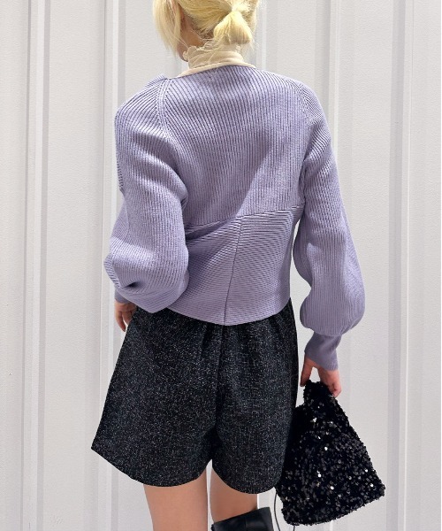 SpRay（スプレイ）の「カシュクールニット（ニット/セーター・レディース・ベージュ/ブルー/アイボリー/グレイッシュベージュ/ブラック/ピンク・FREE）」の15枚目の写真