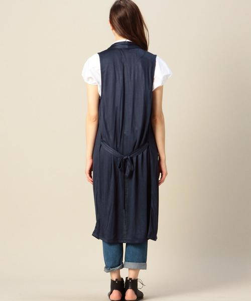 BEAUTY&YOUTH UNITED ARROWS(ビューティーアンドユースユナイテッドアローズ)の「BY レーヨンマキシジレ◆(ベスト・レディース・ブラック/ネイビー・フリー)」の4枚目の写真
