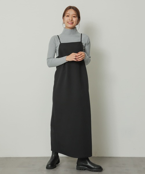 SENSE OF PLACE by URBAN RESEARCH(センスオブプレイスバイアーバンリサーチ)の「ストレートキャミワンピース(ワンピース・レディース・ネイビー/ベージュ/ブラック・ONE)」の7枚目の写真