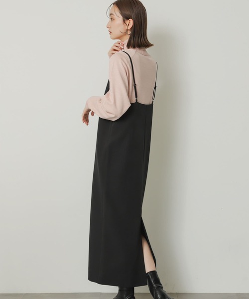 SENSE OF PLACE by URBAN RESEARCH(センスオブプレイスバイアーバンリサーチ)の「ストレートキャミワンピース(ワンピース・レディース・ネイビー/ベージュ/ブラック・ONE)」の14枚目の写真