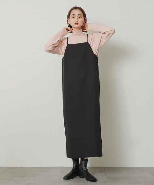 SENSE OF PLACE by URBAN RESEARCH(センスオブプレイスバイアーバンリサーチ)の「ストレートキャミワンピース(ワンピース・レディース・ネイビー/ベージュ/ブラック・ONE)」の16枚目の写真