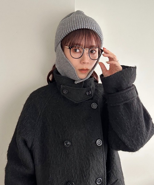 DISCOAT（ディスコート）の「イヤーフラップ付ニットキャップ（ニットキャップ/ビーニー・レディース・グレー/ブラック/アイボリー・FREE）」の21枚目の写真