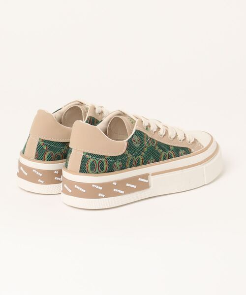 Burner（バーナー）の「【OKUOKU 0909】 レトロ柄　キャンバススニーカー（スニーカー・レディース・アイボリー・38/36/35/40）」の2枚目の写真