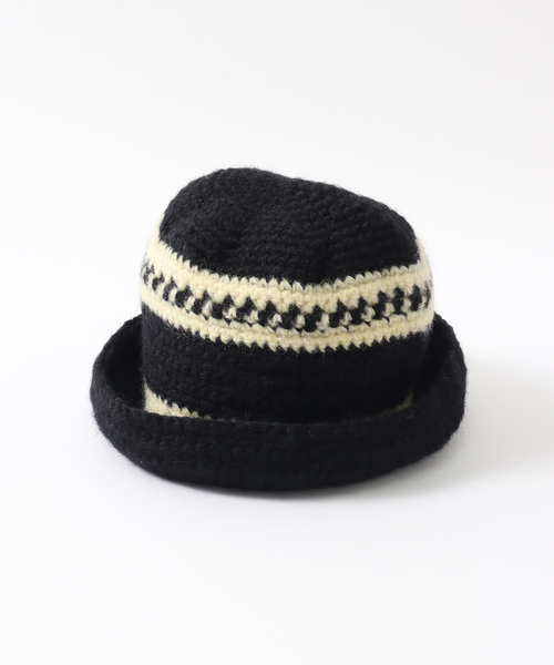 B.C STOCK（ベーセーストック）の「【SUBLIME/サブライム】別注 HANDKNIT HAT（ハット・メンズ・ネイビー/ブラック・FREE）」の2枚目の写真