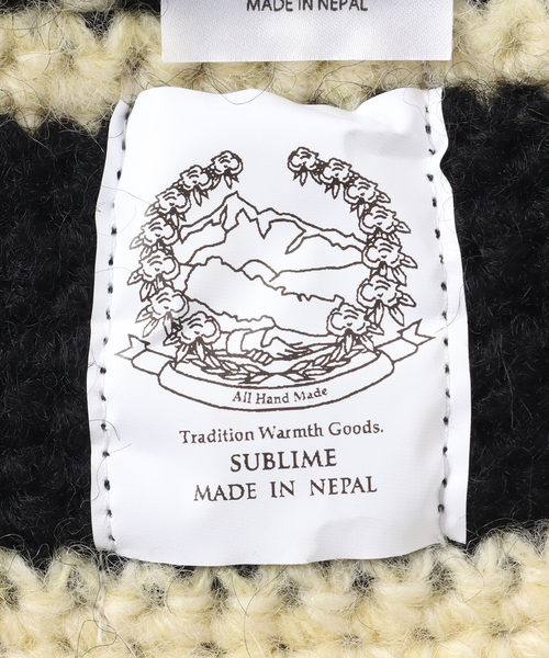 B.C STOCK（ベーセーストック）の「【SUBLIME/サブライム】別注 HANDKNIT HAT（ハット・メンズ・ネイビー/ブラック・FREE）」の10枚目の写真