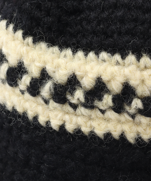 B.C STOCK（ベーセーストック）の「【SUBLIME/サブライム】別注 HANDKNIT HAT（ハット・メンズ・ネイビー/ブラック・FREE）」の12枚目の写真