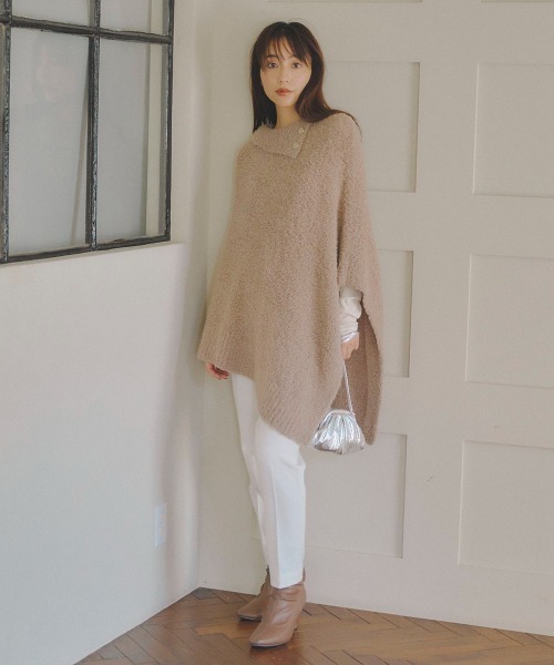 Droite lautreamont（ドロワットロートレアモン）の「両面起毛センタープレスパンツ≪洗濯機で洗える≫（スラックス・レディース・ブラック/オフホワイト/イエロー・M/S）」の9枚目の写真