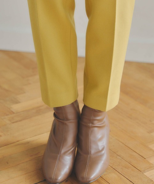 Droite lautreamont（ドロワットロートレアモン）の「両面起毛センタープレスパンツ≪洗濯機で洗える≫（スラックス・レディース・ブラック/オフホワイト/イエロー・M/S）」の20枚目の写真