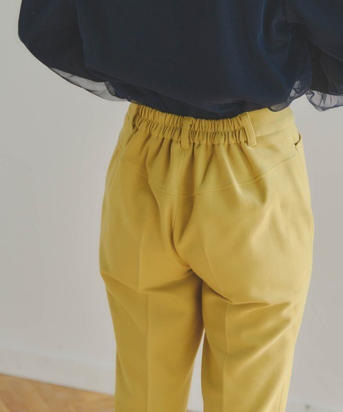 Droite lautreamont（ドロワットロートレアモン）の「両面起毛センタープレスパンツ≪洗濯機で洗える≫（スラックス・レディース・ブラック/オフホワイト/イエロー・M/S）」の21枚目の写真