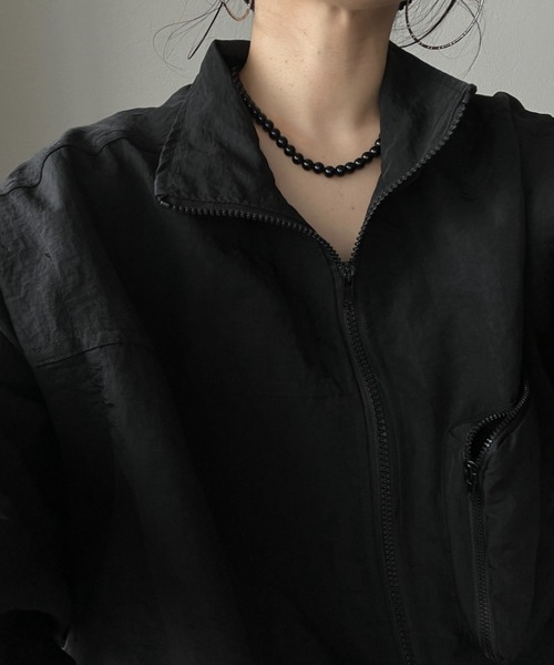 wee9s(ウィークス)の「mulch way nylon blouson / ブルゾンかと思いきや袖が取れてベストにもなるマルチウェイナイロンブルゾン(ブルゾン・レディース・ブラック・FREE)」の9枚目の写真